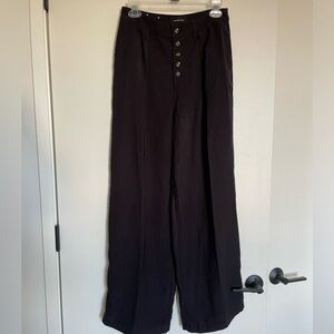 Who Wear What Black Light-Weight Trousers Size 6